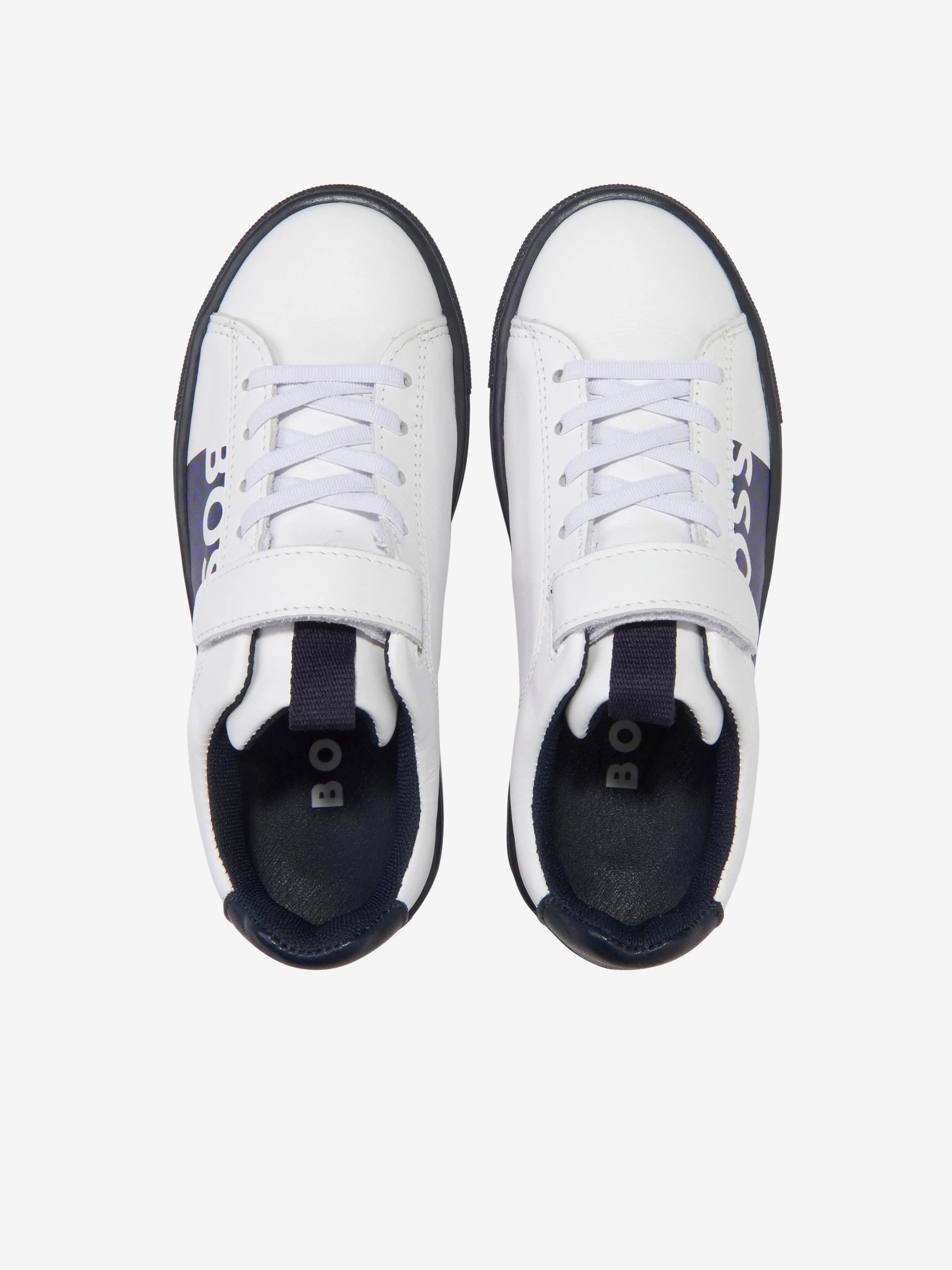 BOSS Boys Logo Trainers in White