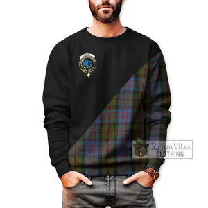 Bowie Tartan Sweatshirt with Family Crest and Military Logo Style