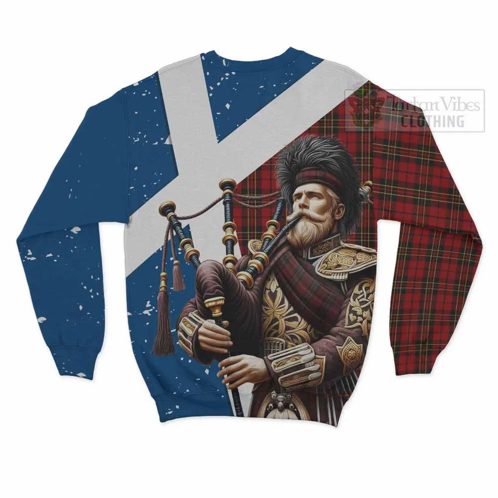 Brodie Tartan Sweatshirt with Family Crest Scottish Bagpiper Vibes