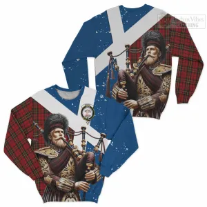 Brodie Tartan Sweatshirt with Family Crest Scottish Bagpiper Vibes