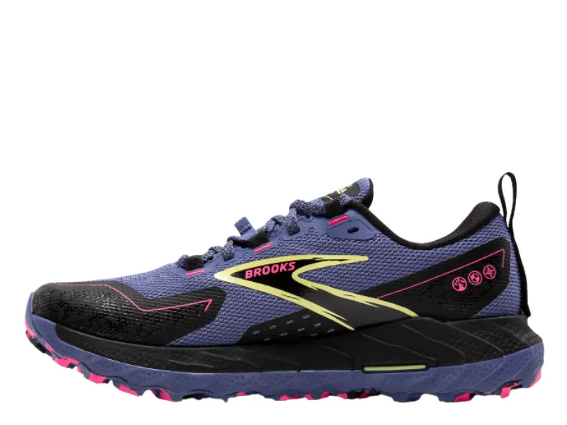 Brooks Cascadia 18 GTX Ladies Trail Running Shoe (Grey Blue/Black/Pink)