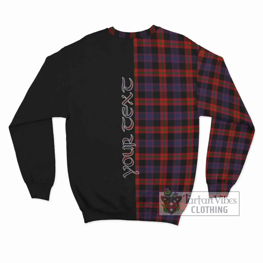 Brown (Broun) Tartan Sweatshirt with Family Crest and Half Of Me Style