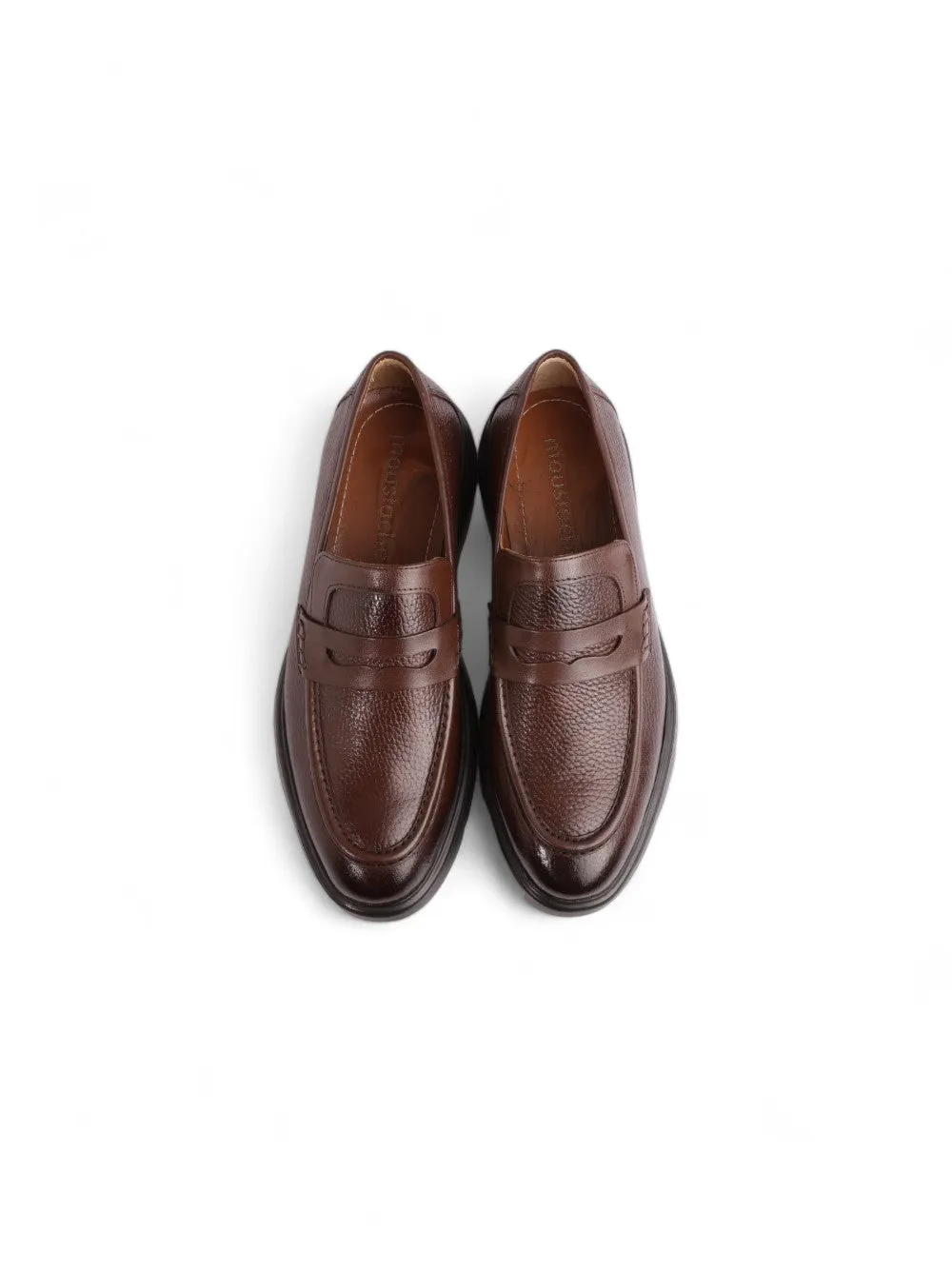 Brown Classic Moccasin With Flat Insole