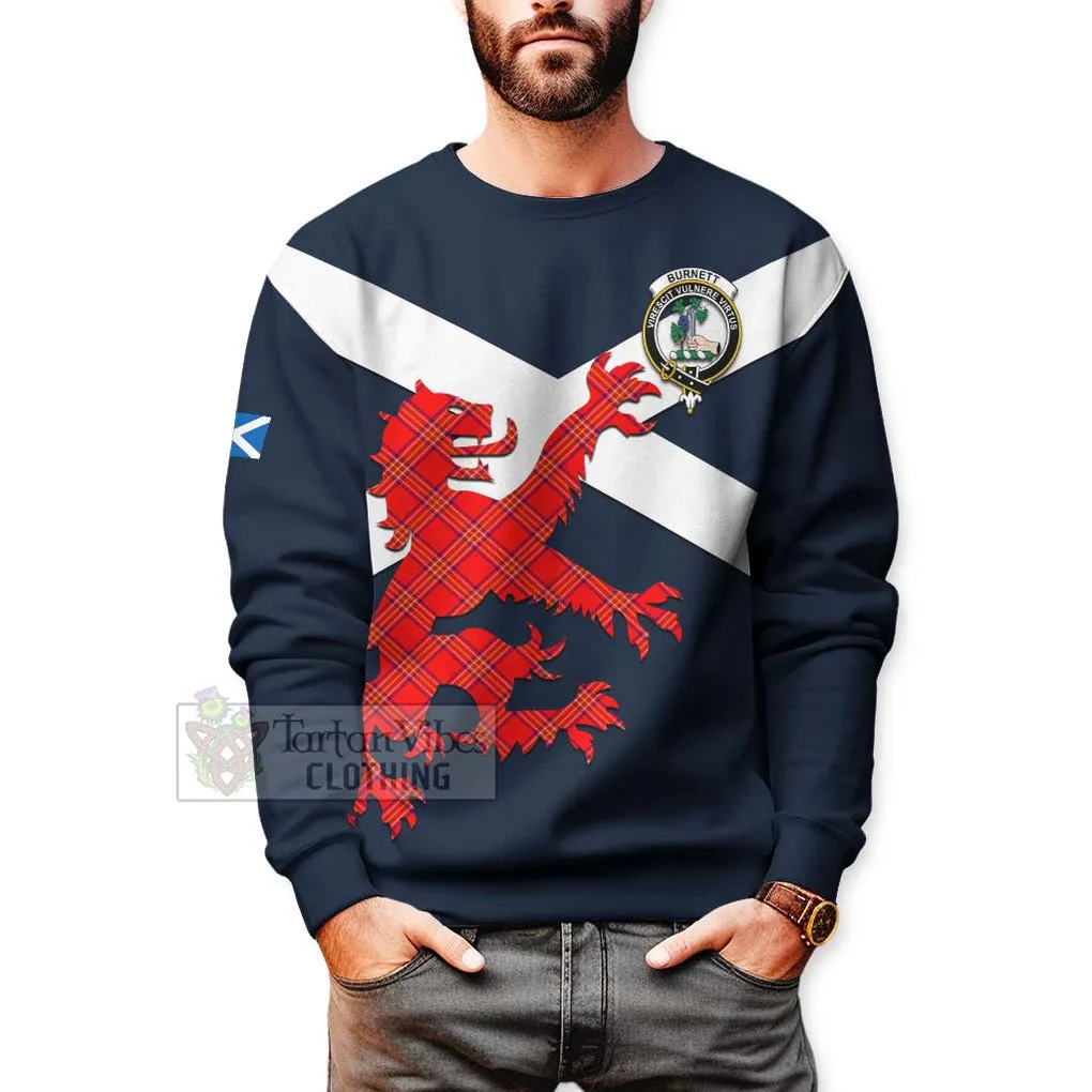 Burnett Tartan Lion Rampant Sweatshirt  Proudly Display Your Heritage with Alba Gu Brath and Clan Name