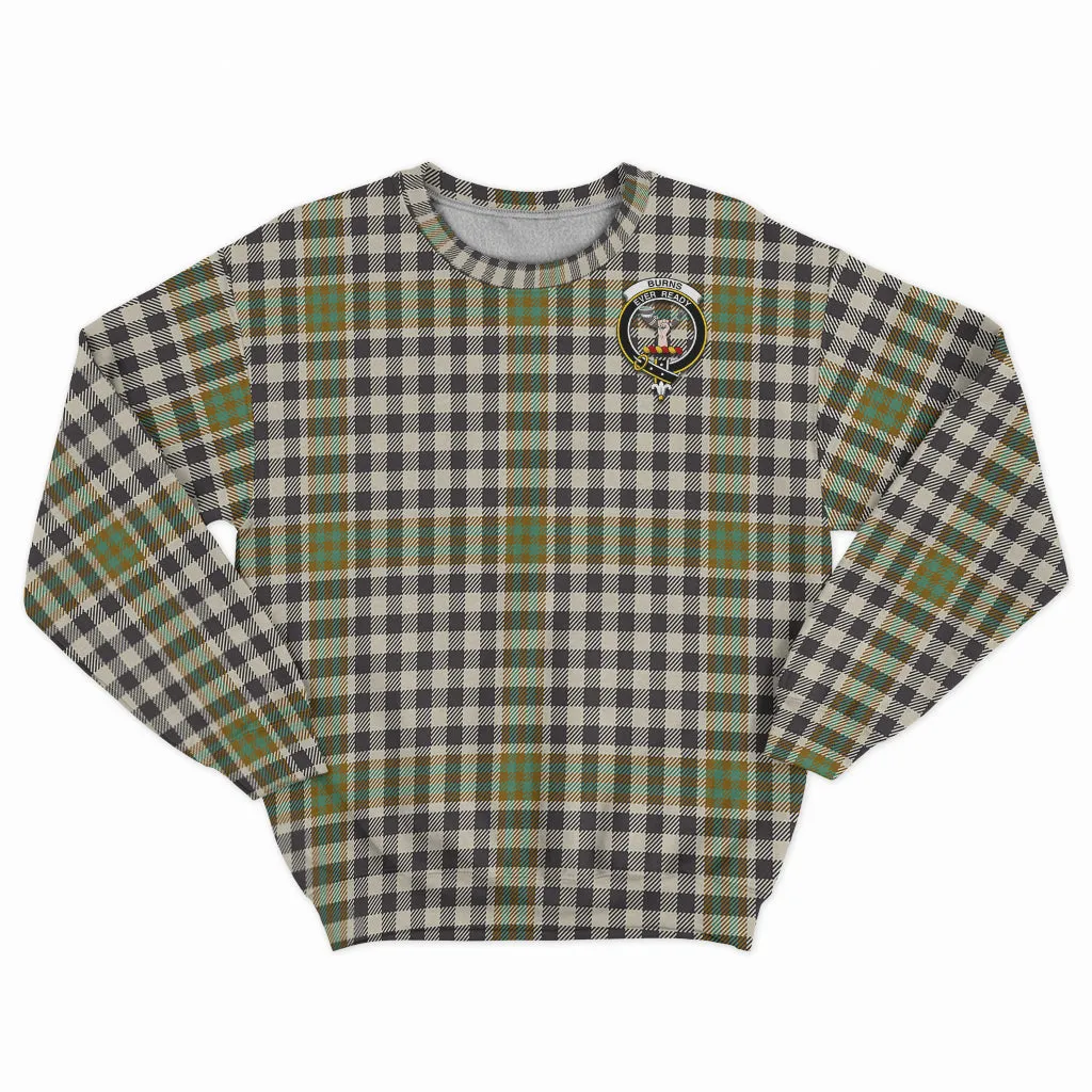 Burns Check Tartan Sweatshirt with Family Crest