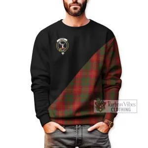 Burns Tartan Sweatshirt with Family Crest and Military Logo Style