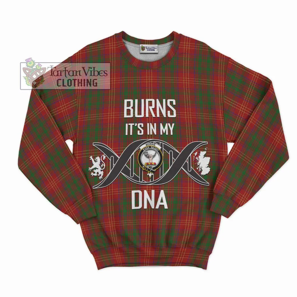 Burns Tartan Sweatshirt with Family Crest DNA In Me Style