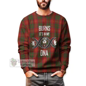 Burns Tartan Sweatshirt with Family Crest DNA In Me Style