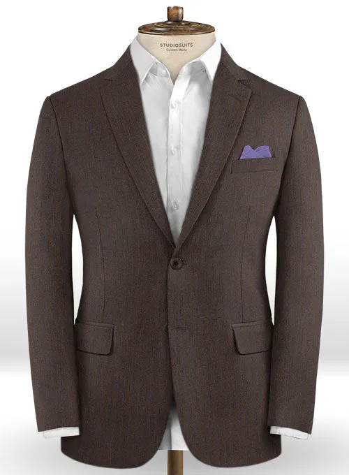 Caccioppoli Dapper Dandy Acula Brown Wool Jacket