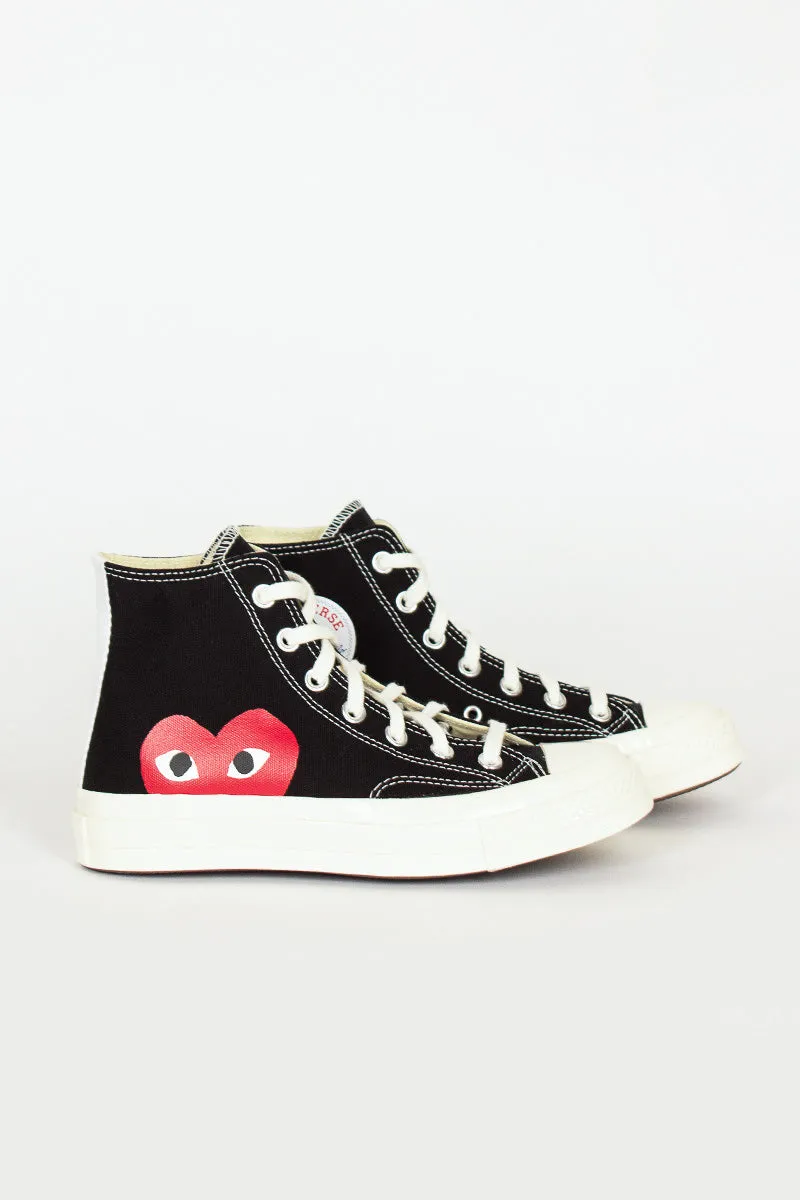 Comme Des Garçons PLAY X Chuck Taylors 1970's Hi Ox Black