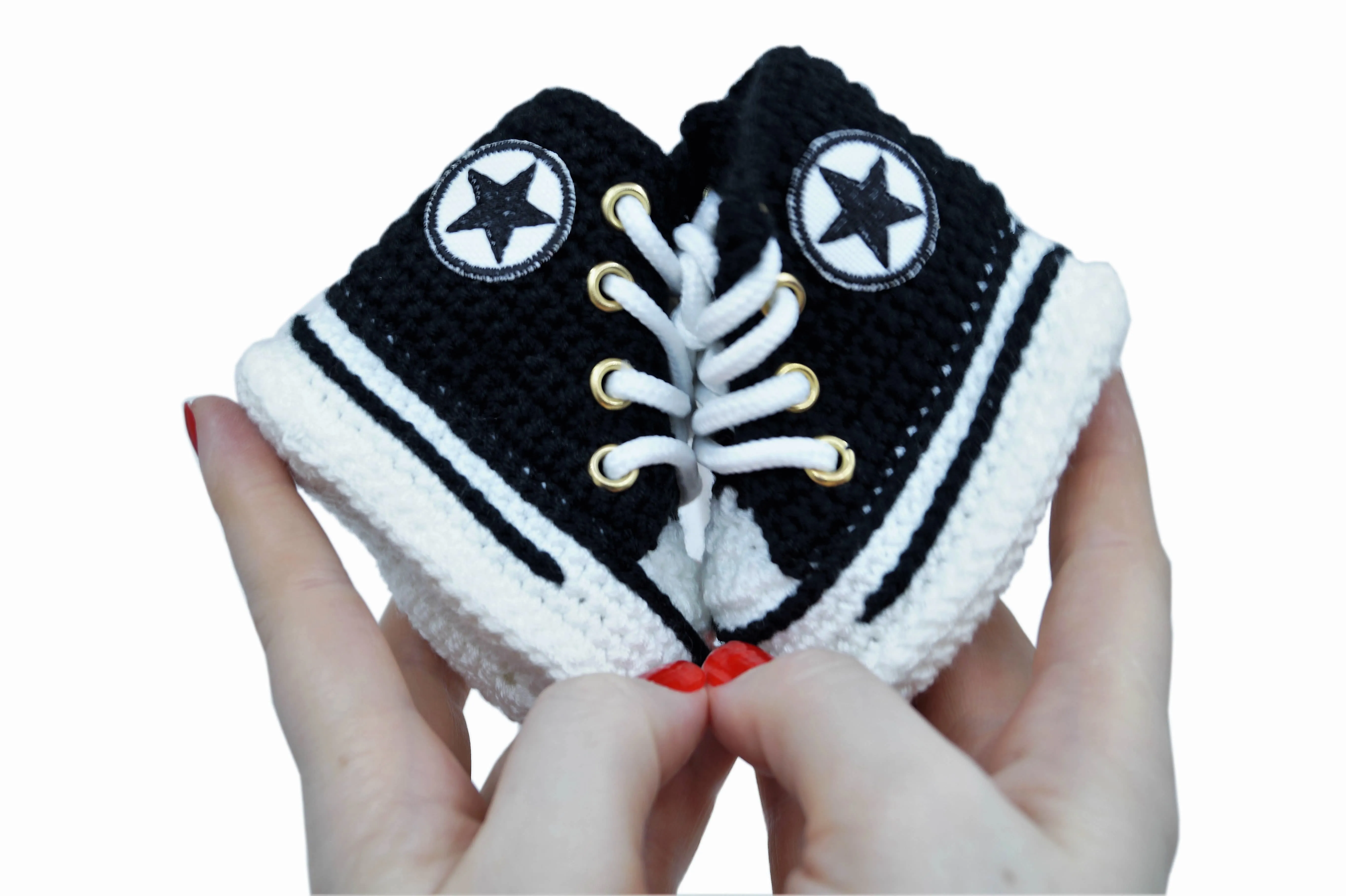 Converse Baby Red Booties Crib Shoes Wool Sneakers Slippers Infant Plush Socks