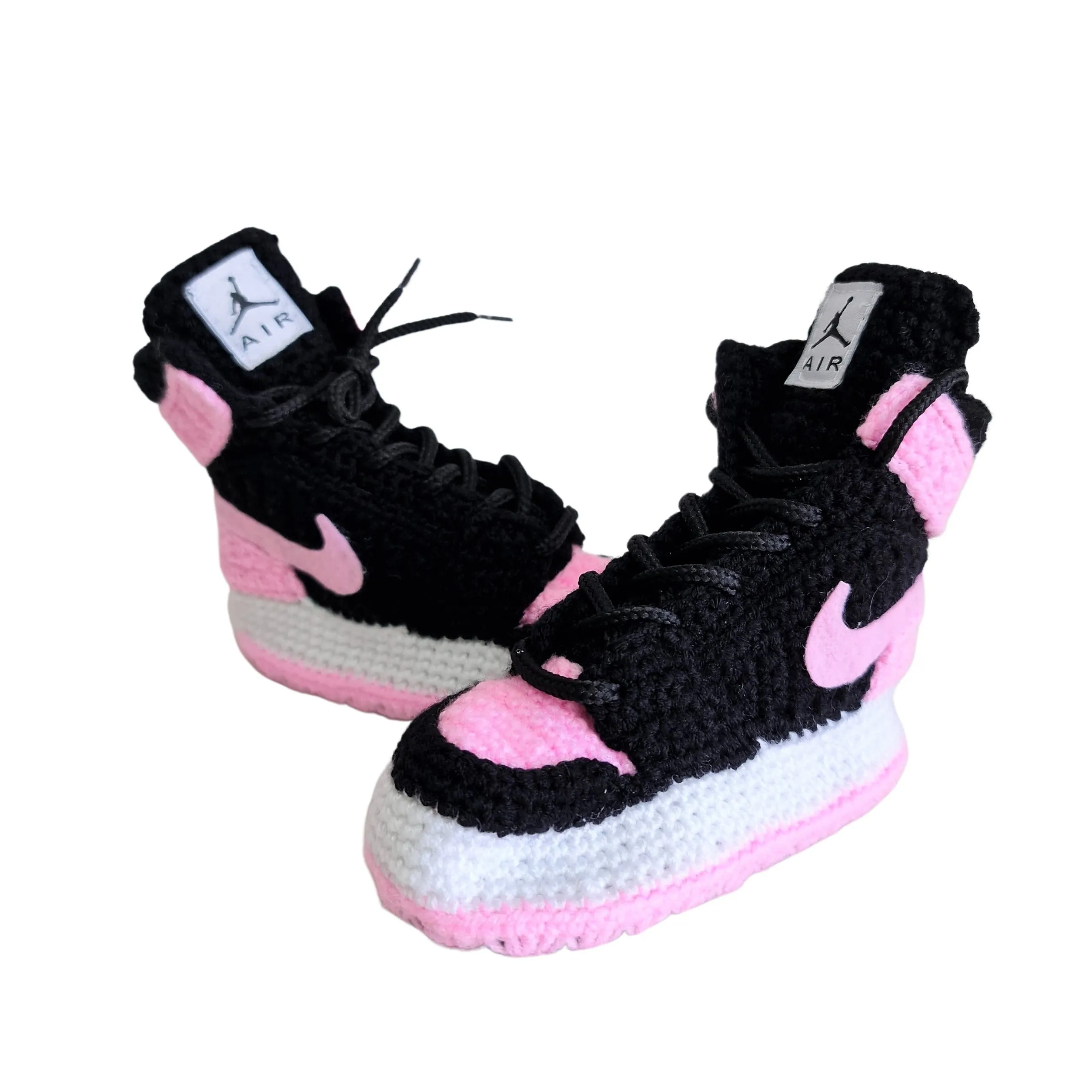 Crochet Baby Air Jordan Infant Girl Pink Sneakers Newborn Soft Shoes Slippers Socks