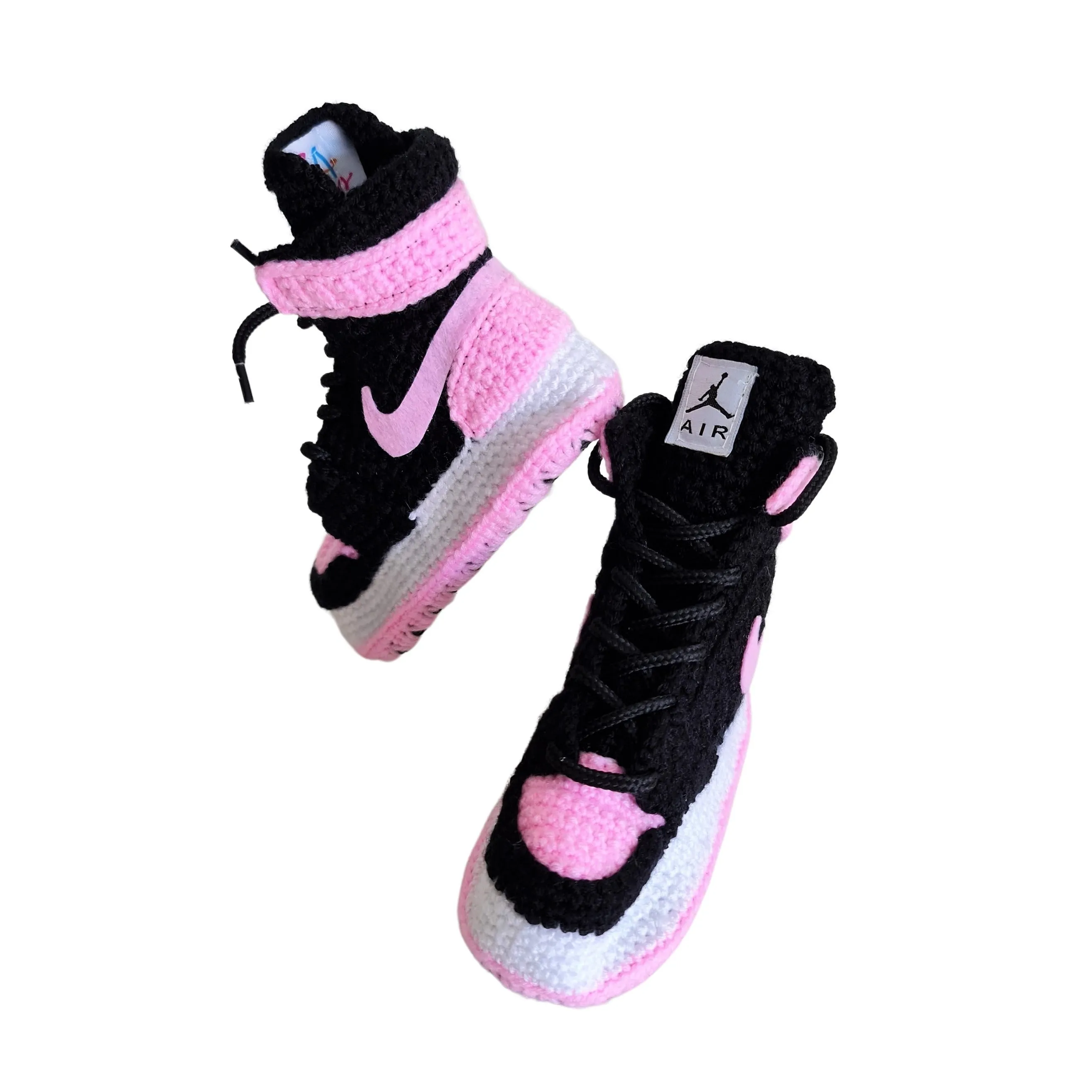 Crochet Baby Air Jordan Infant Girl Pink Sneakers Newborn Soft Shoes Slippers Socks