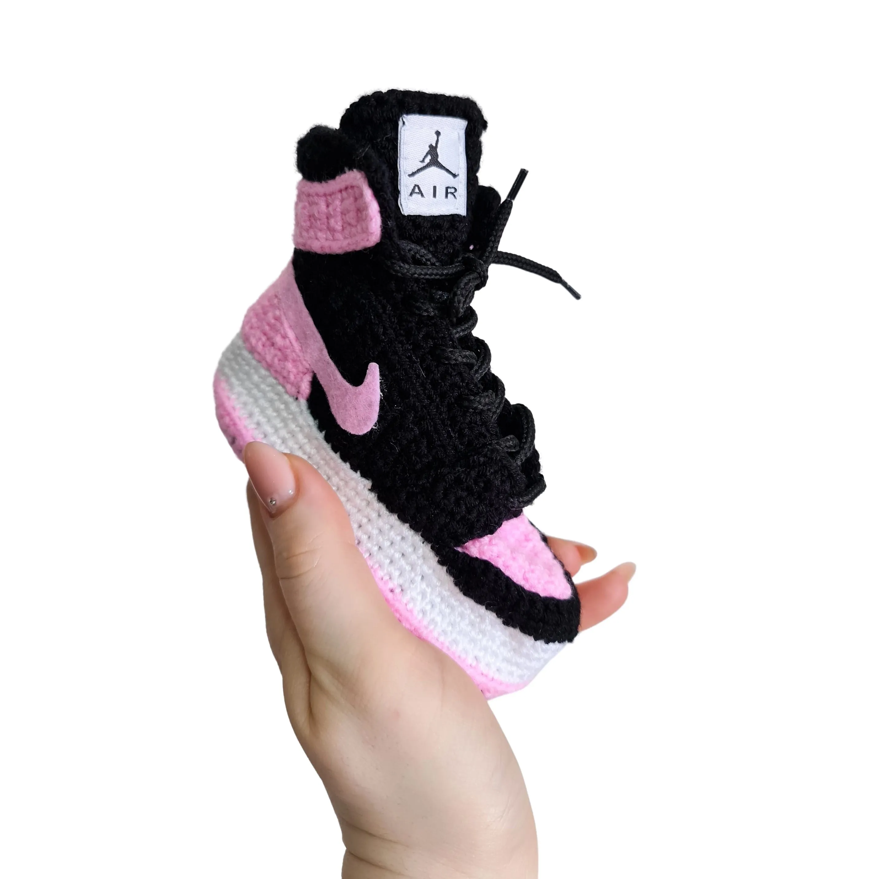 Crochet Baby Air Jordan Infant Girl Pink Sneakers Newborn Soft Shoes Slippers Socks