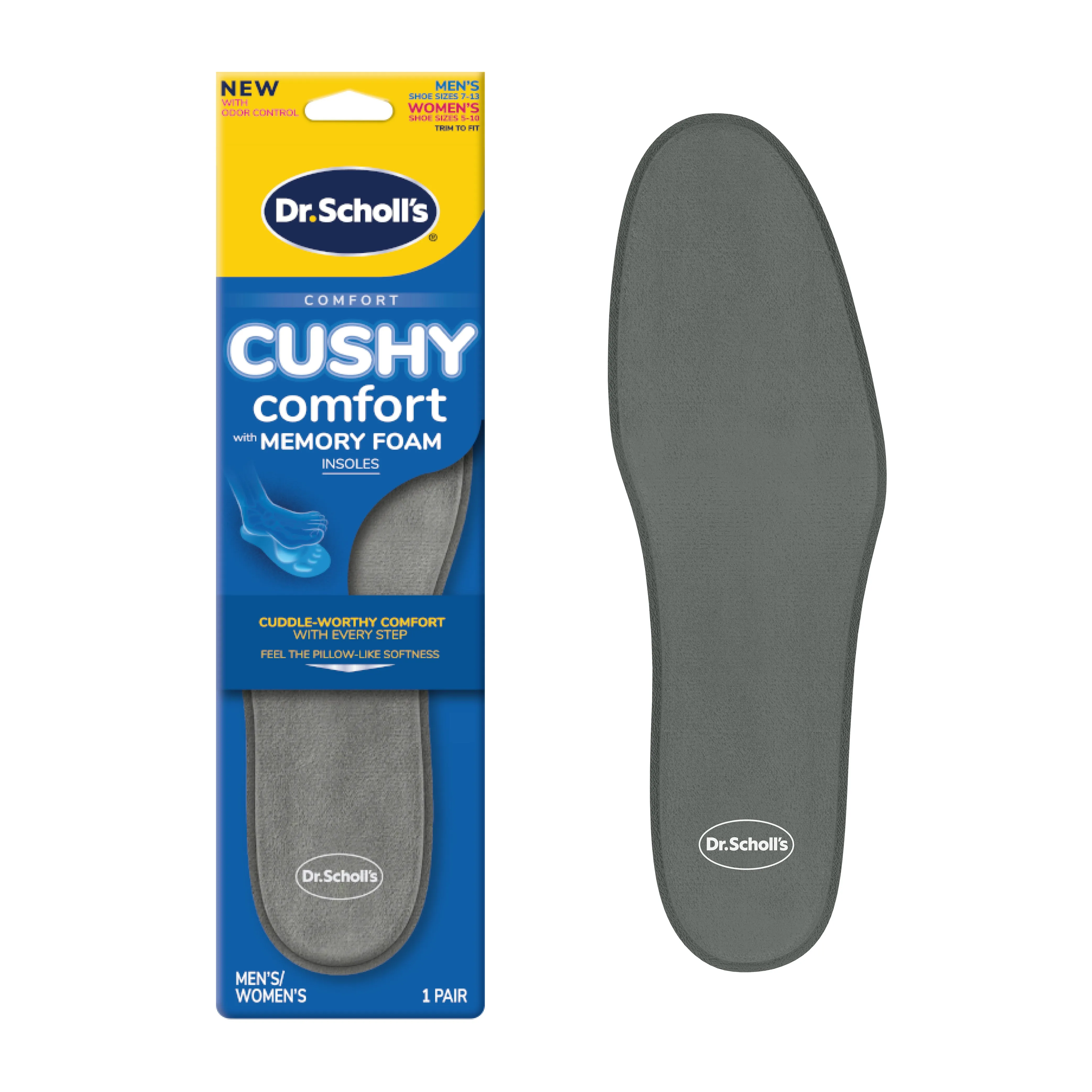 Cushy Comfort with Memory Foam Insoles