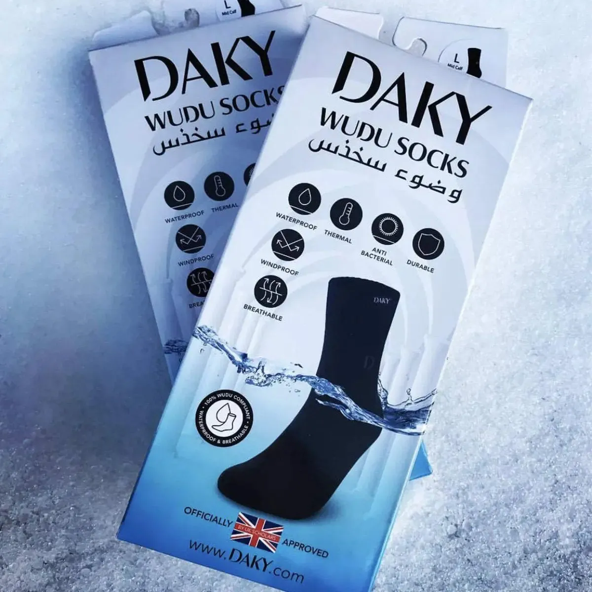 Daky Wudu Compliant & Waterproof Black Socks