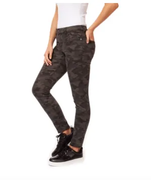 Dark Camouflage Regular Rise Slim Denim