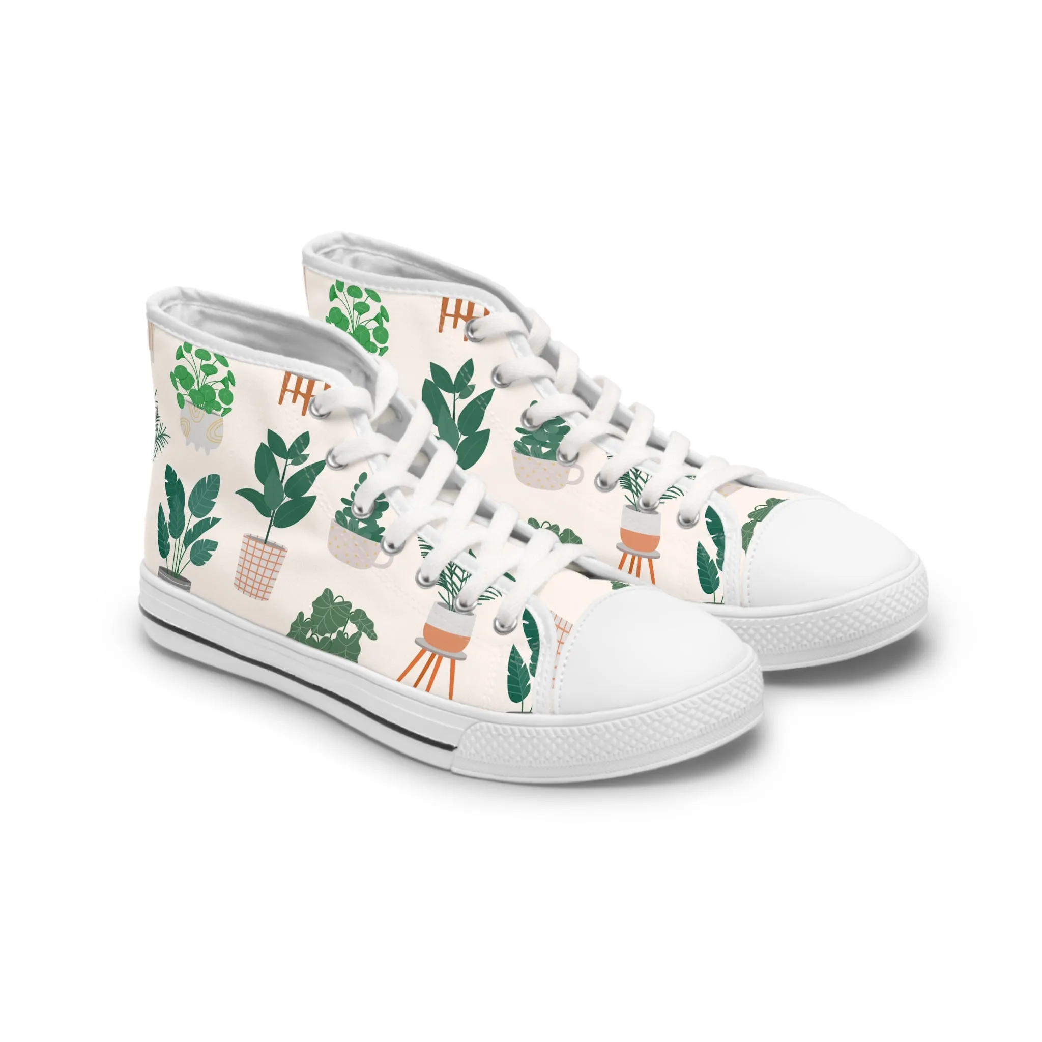 Decorative House Plants Women's High Top Sneakers