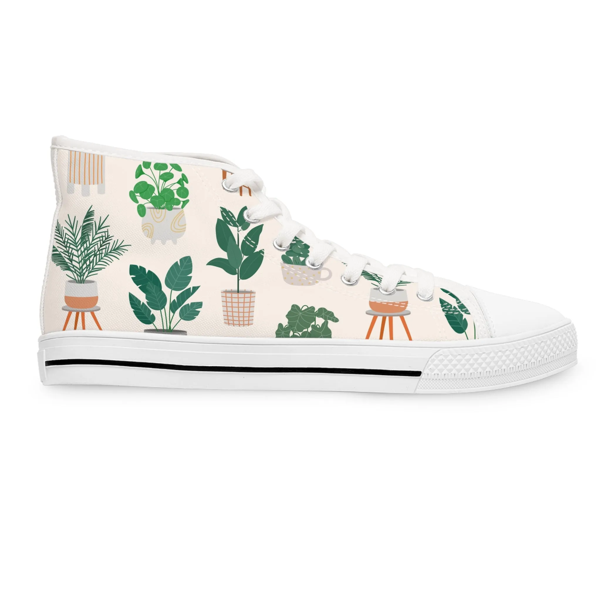 Decorative House Plants Women's High Top Sneakers