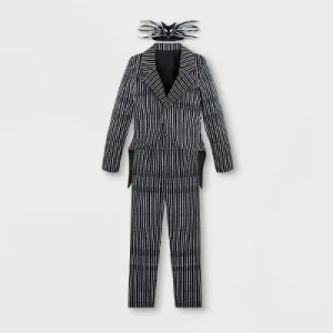 Disney Store Boys' Jack Skellington Role Play Costume Three-Piece Pinstripe Suit