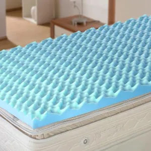 DMI Convoluted Foam Bed Pad Mattress Topper, Hospital Size 33 x 76 x 4 Inches, Blue