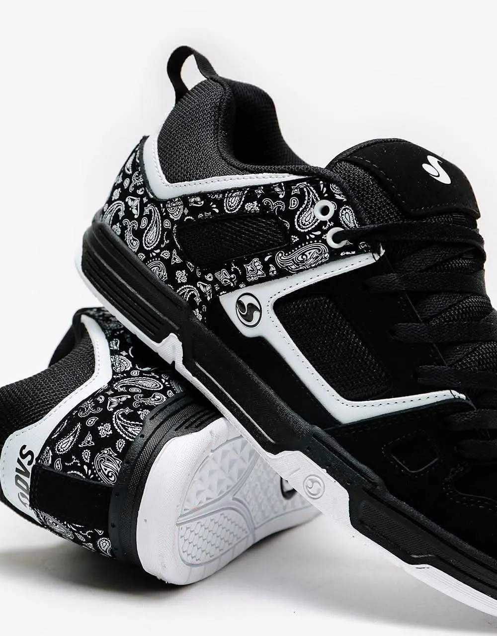 DVS Gambol Skate Shoes - Black/White Nubuck