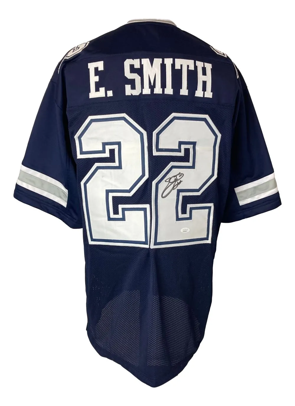 Emmitt Smith Dallas Signed Blue Football Jersey JSA Hologram