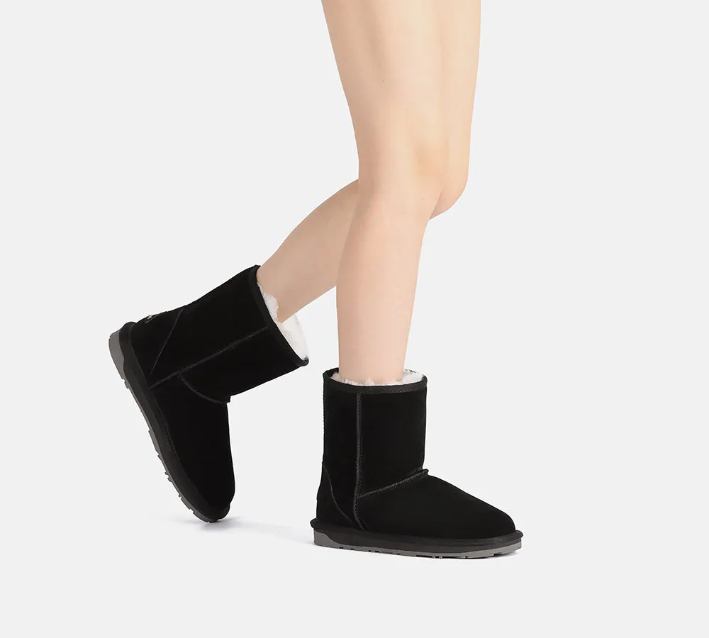 EVERAU® UGG Boots Sheepskin Wool Mid Calf Short Classic Suede