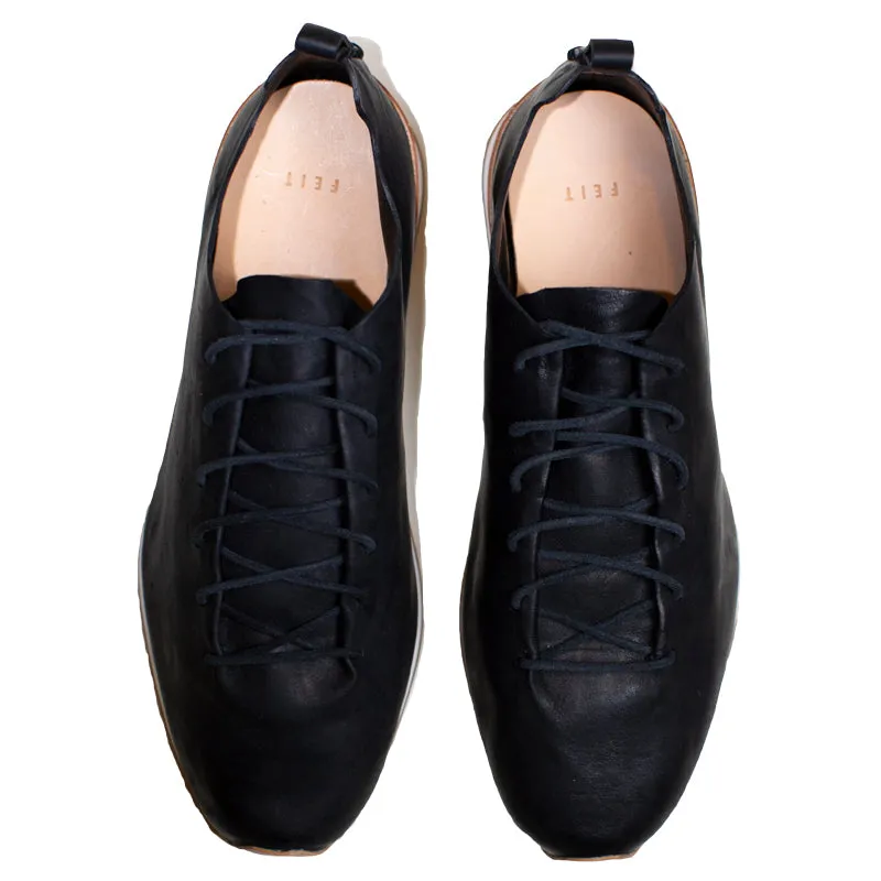 Feit - Black Semi -Cordovan Runner Sneaker