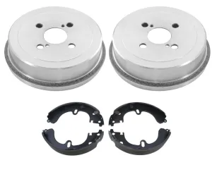 Fits 1986-1992 Toyota Corolla Sedan Models Rear Brake Drums & Brake Shoes