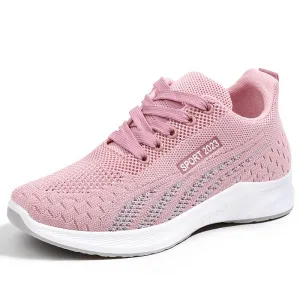 Flat Fly Woven Mesh Sneakers Women's Soft Bottom