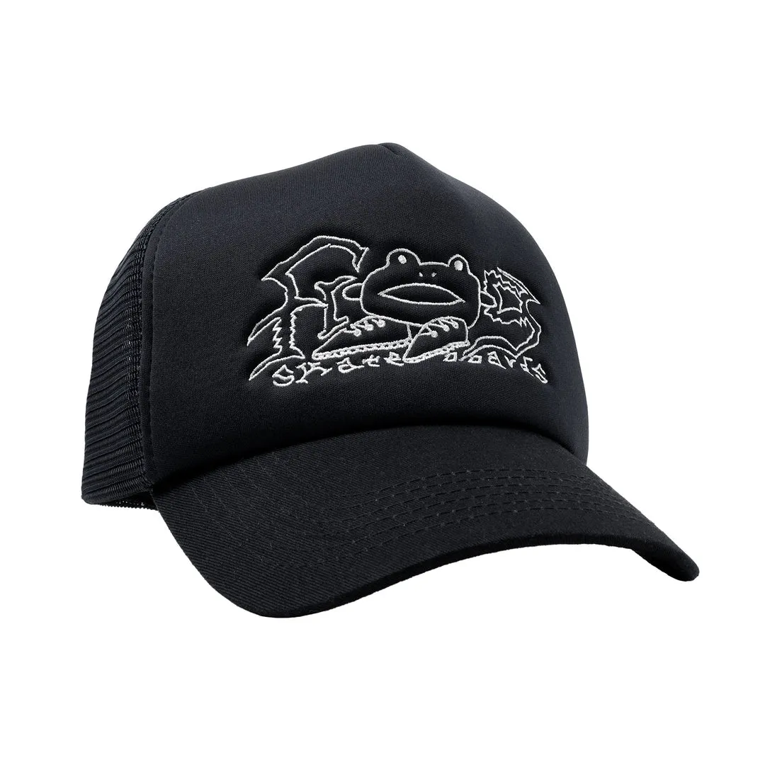 Frog Big Shoes Trucker Hat (Black)