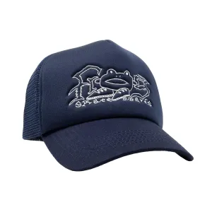 Frog Big Shoes Trucker Hat (Navy)