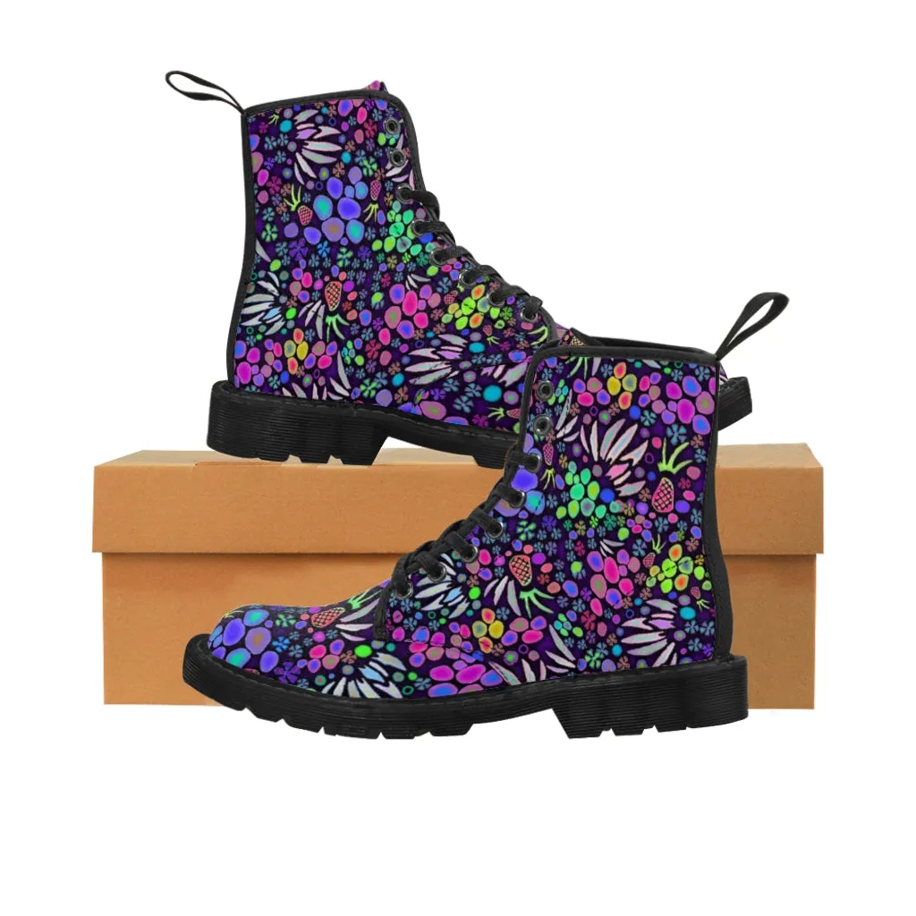 Fruit Salad Women's Canvas Boots