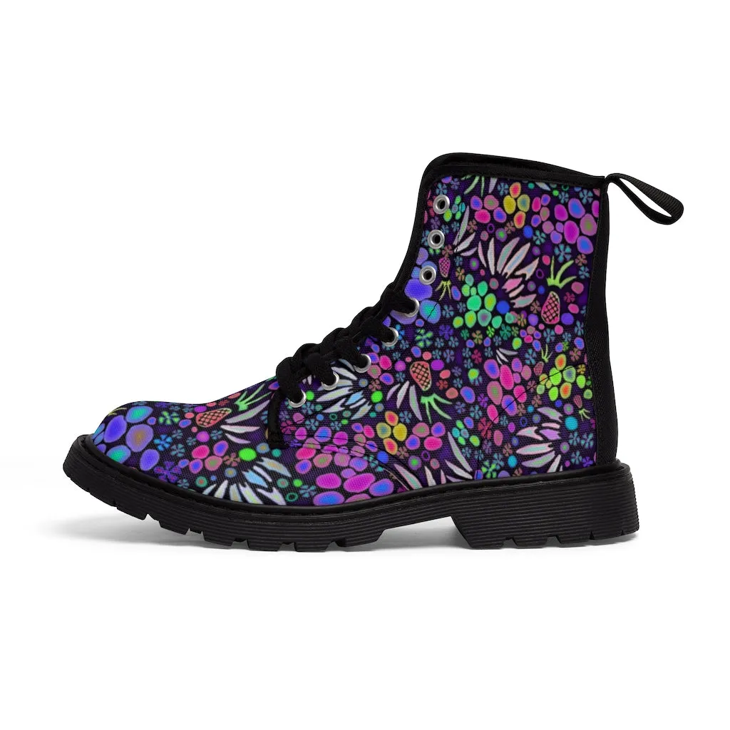 Fruit Salad Women's Canvas Boots