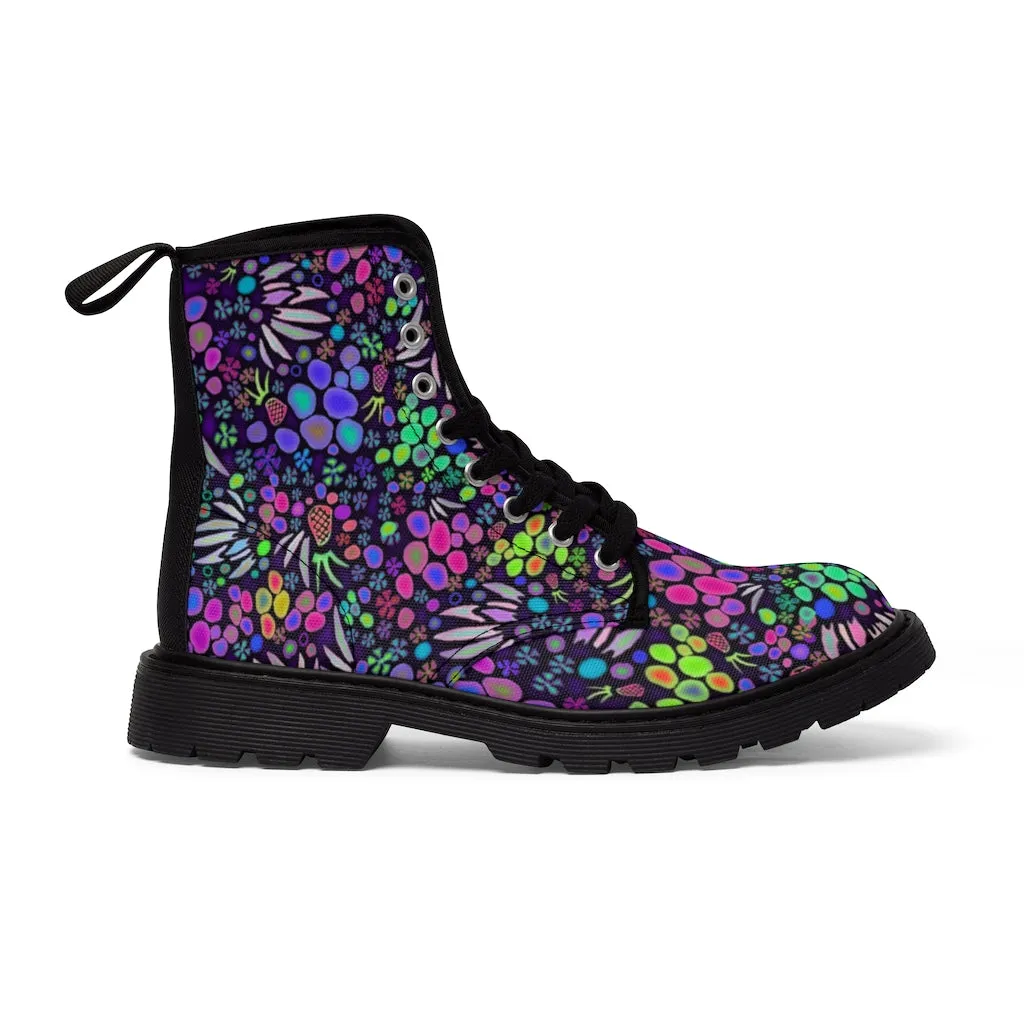 Fruit Salad Women's Canvas Boots