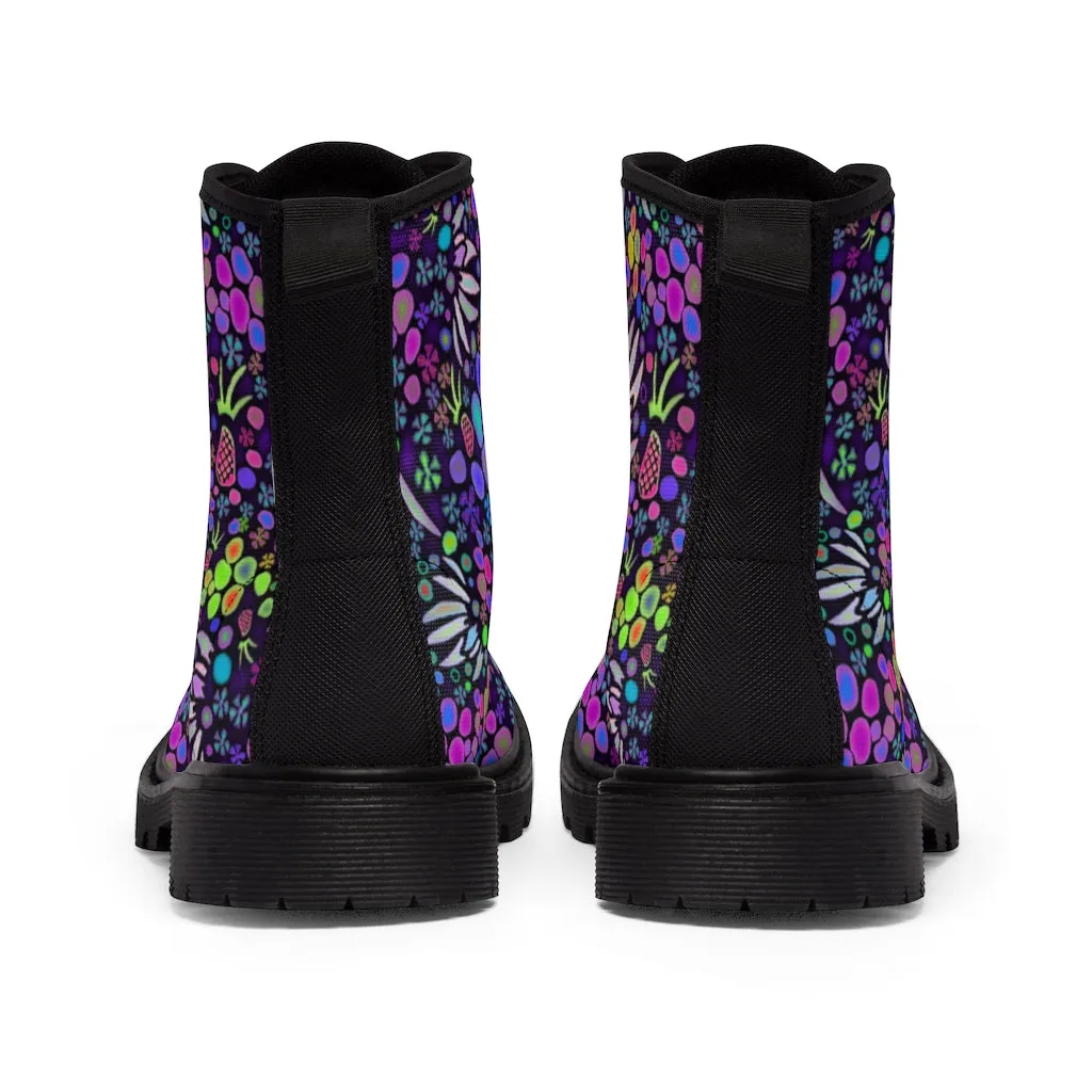 Fruit Salad Women's Canvas Boots