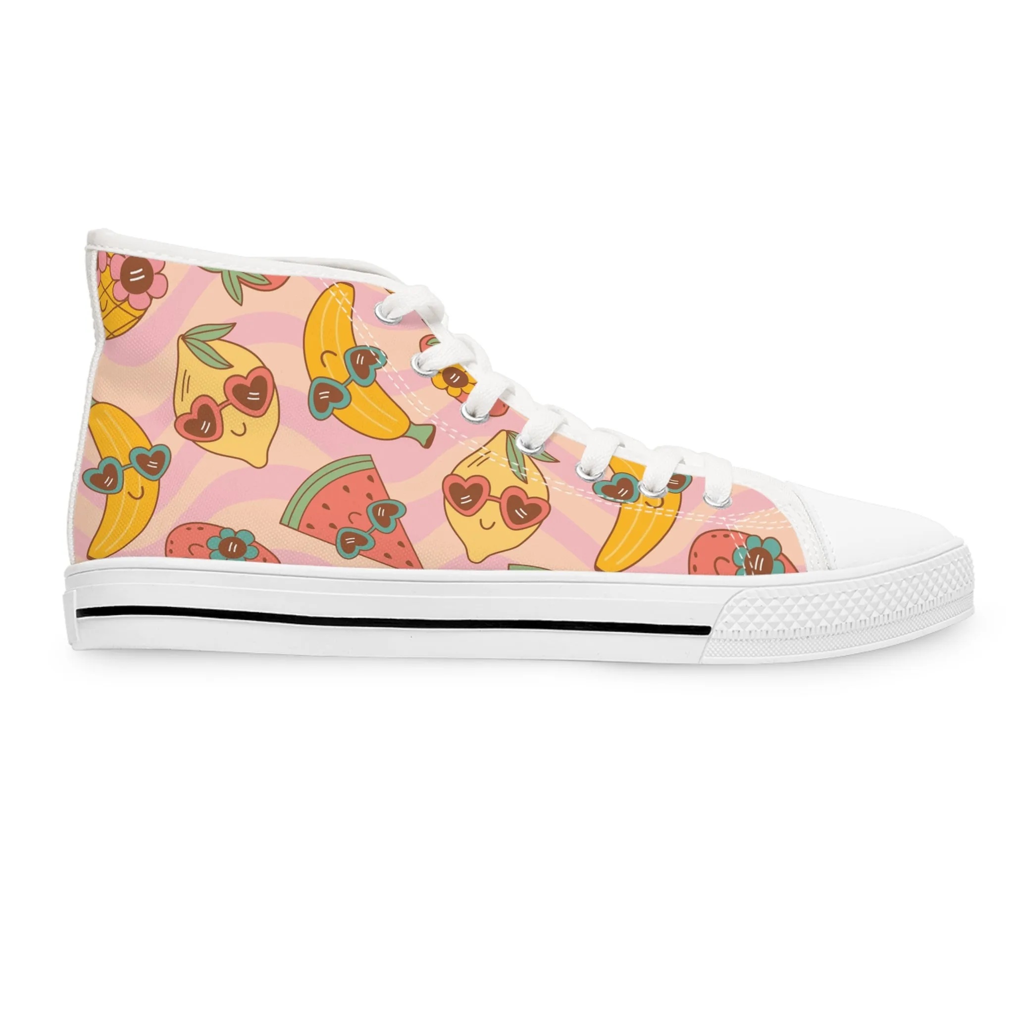 Fruit with Sunglasses Women's High Top Sneakers