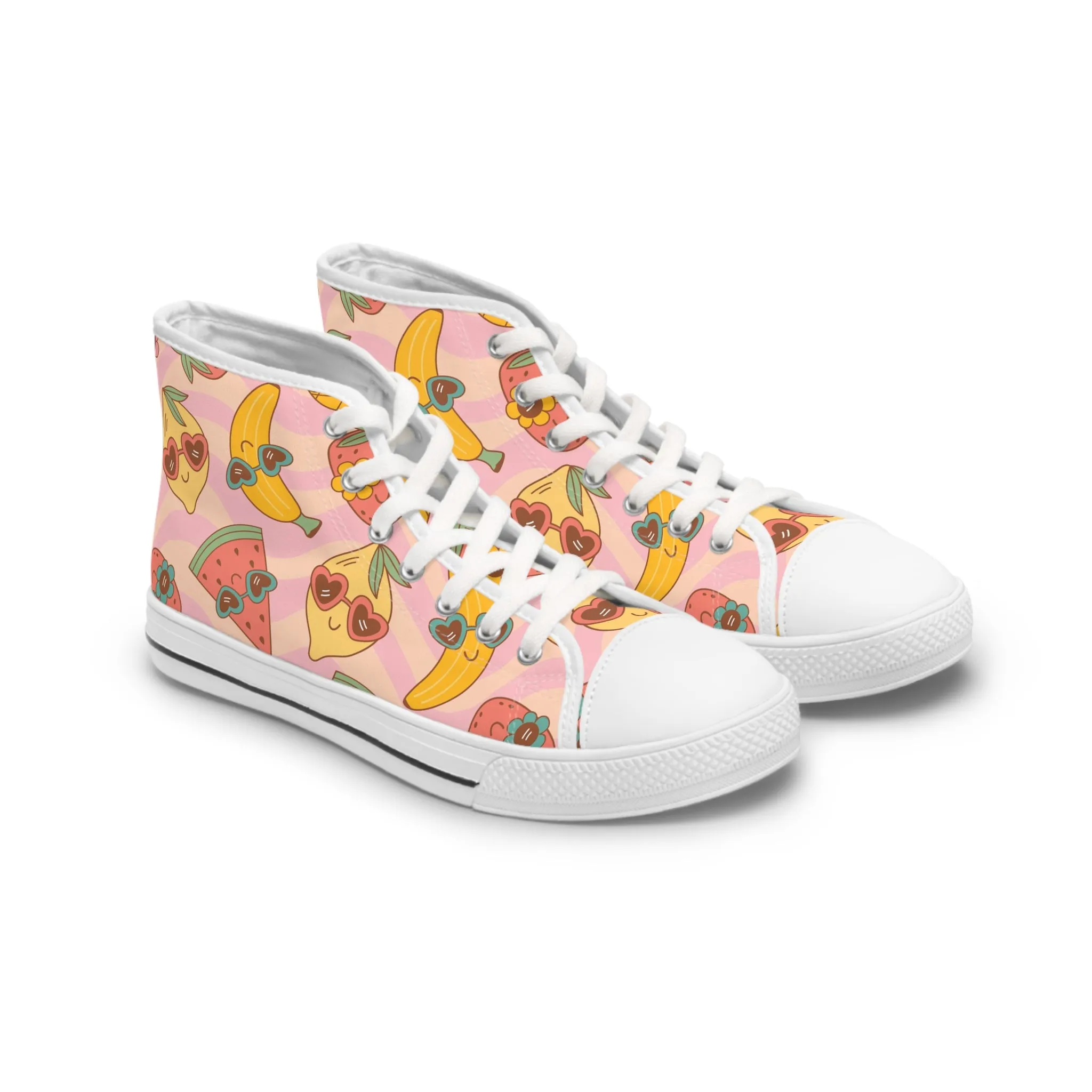 Fruit with Sunglasses Women's High Top Sneakers