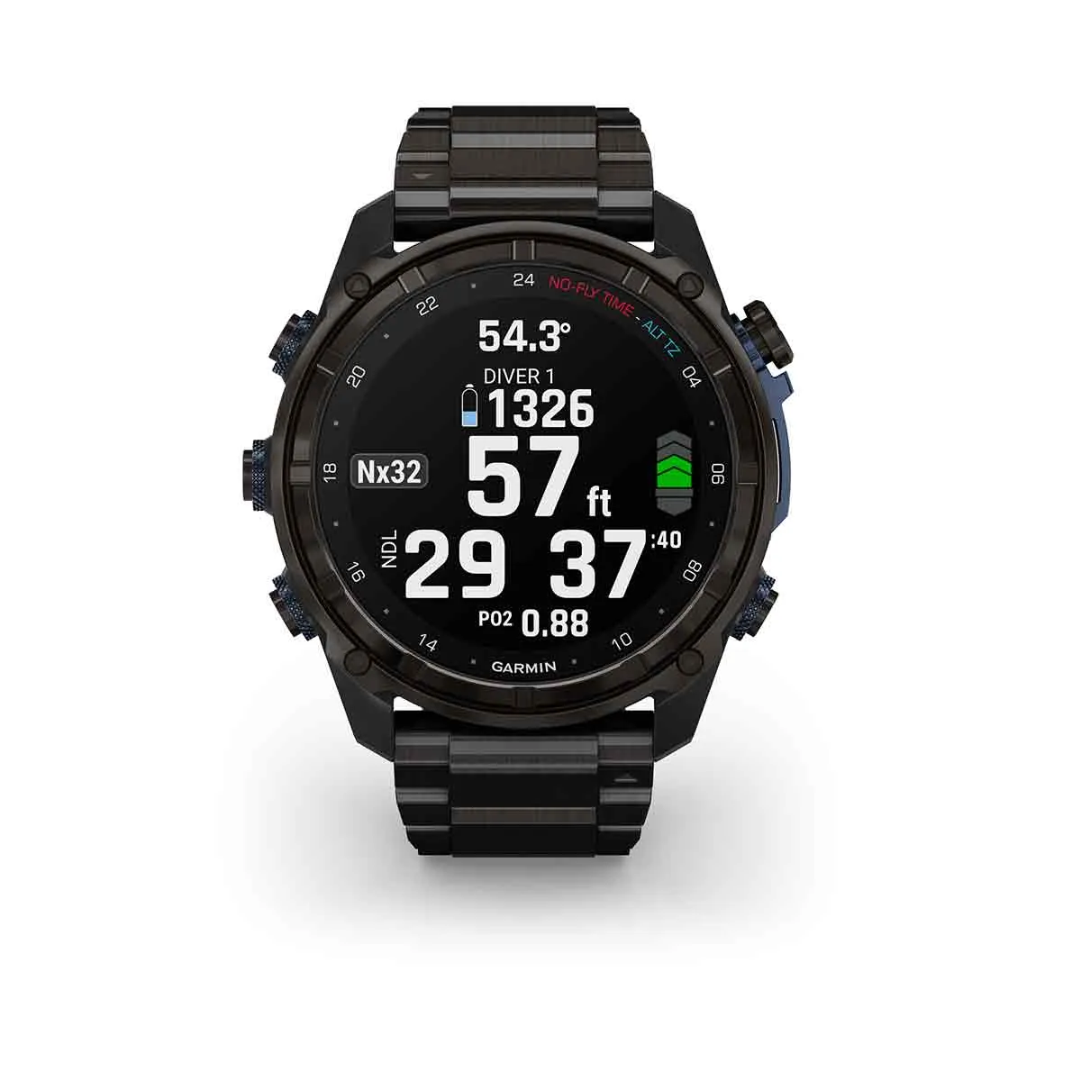 Garmin Descent™ Mk3i Carbon Gray DLC Titanium w/ Titanium Band (51mm Face)