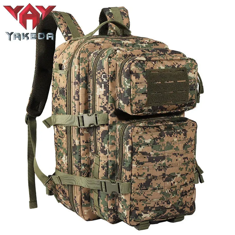 GB-0065 Mountaineering Military Tactical Backpack Men's Hiking Sports Backpack Camouflage System 3P Outdoor Bag 45L