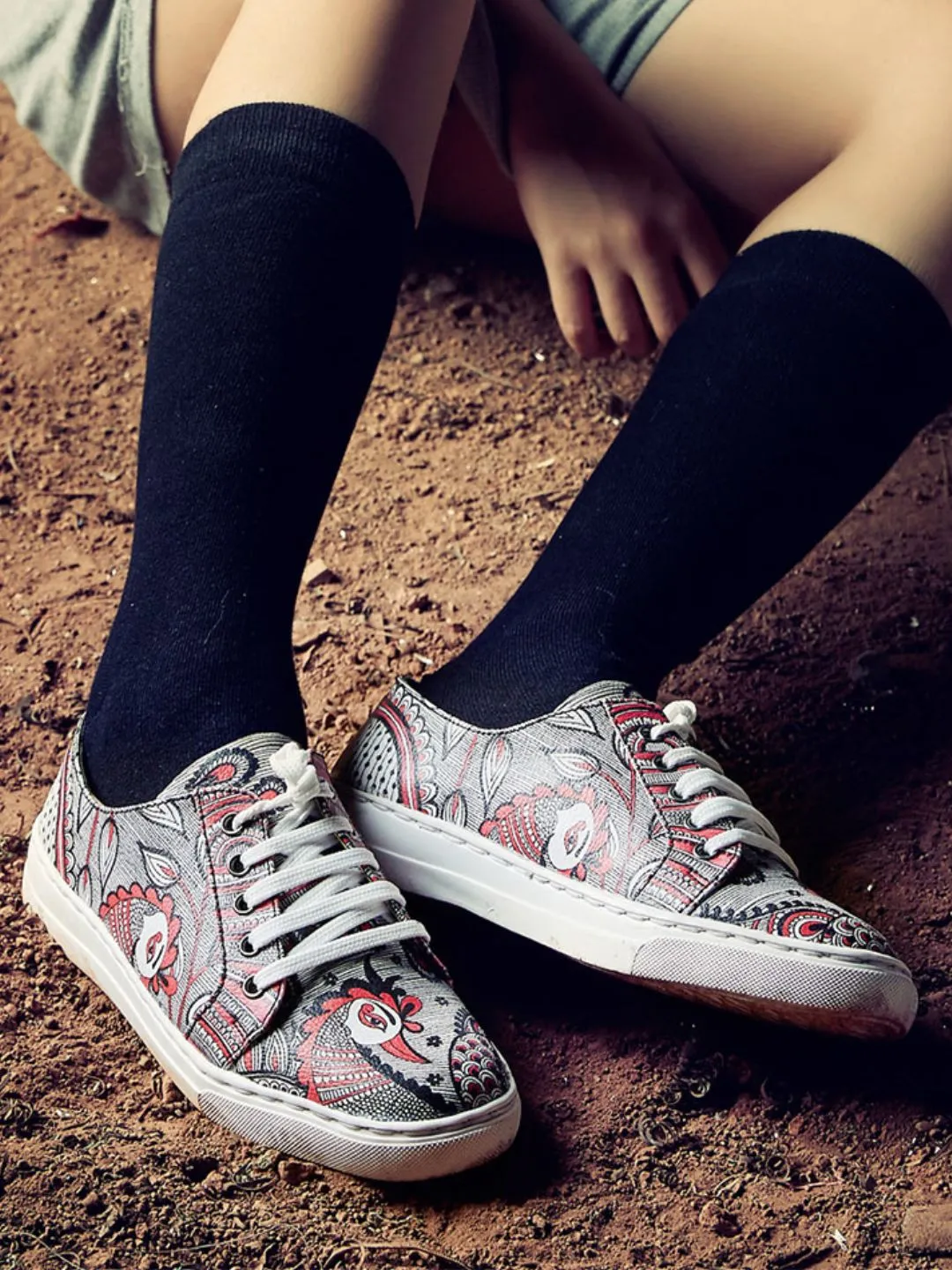 Hand Painted Kalamkari Designer Sneakers