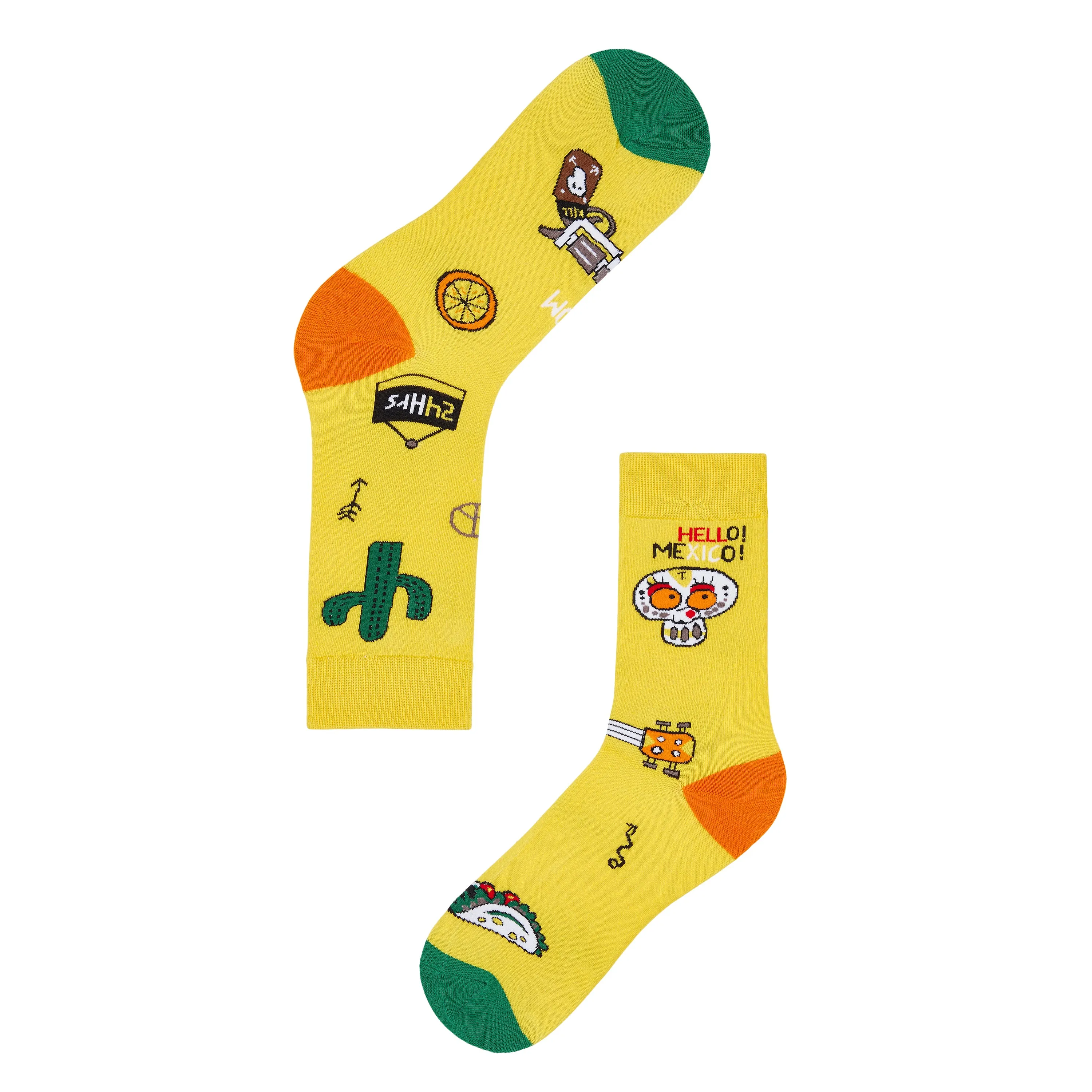 Hello Mexico Printed Crew Length Socks