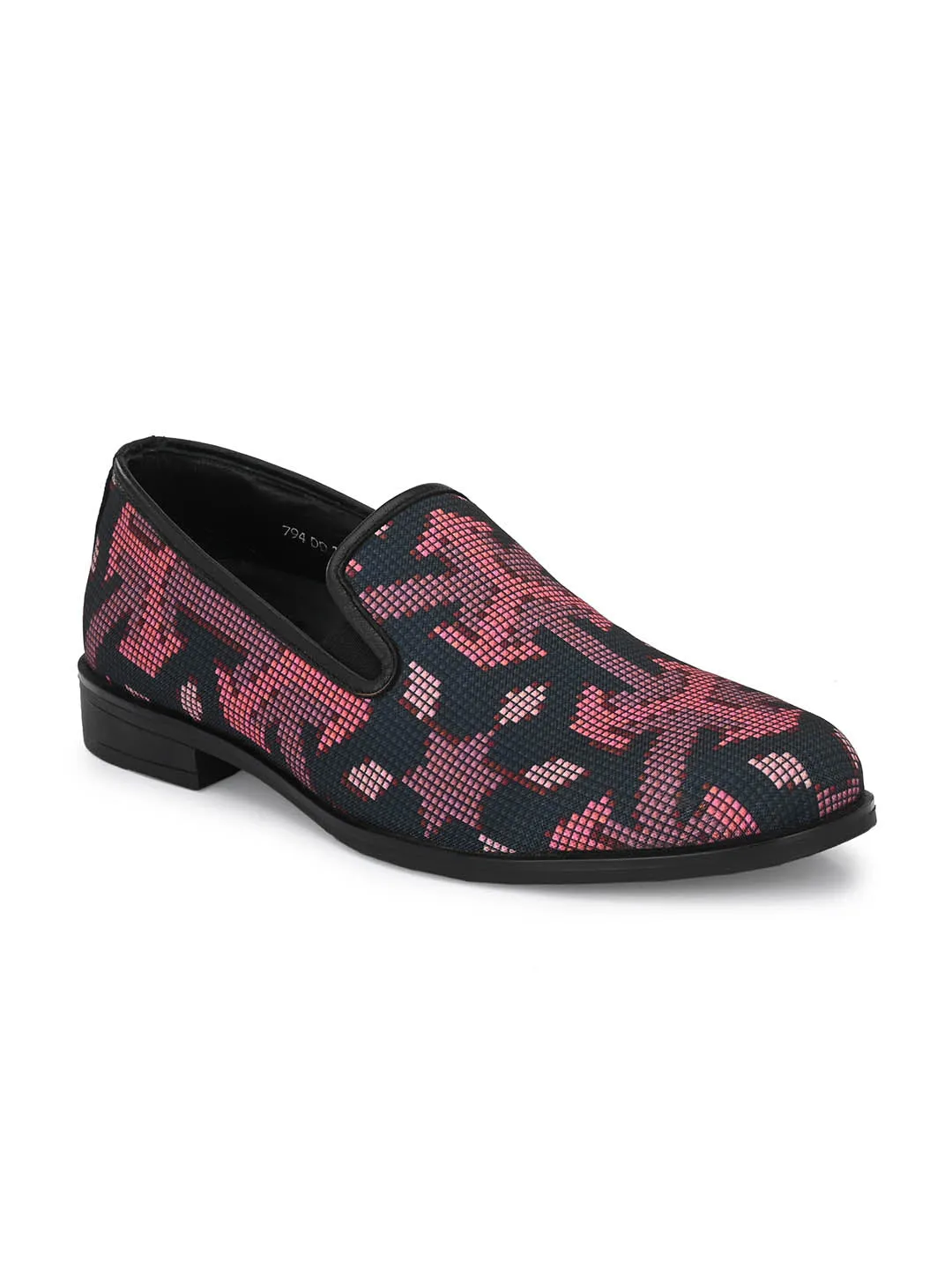 Hitz Men's Red Slip-On Ethnic Wear Shoes