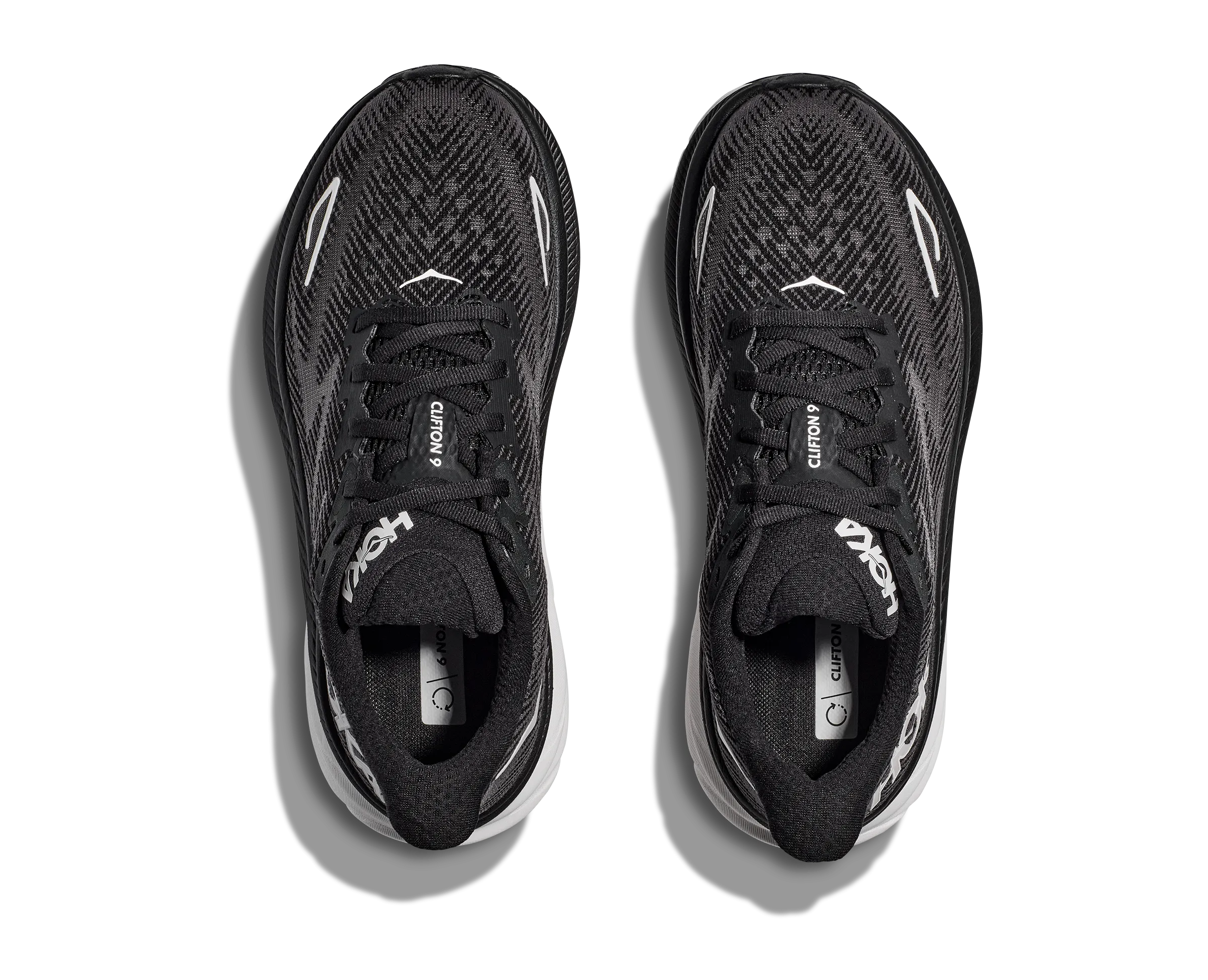 HOKA Men's Clifton 9 Wide Black/White