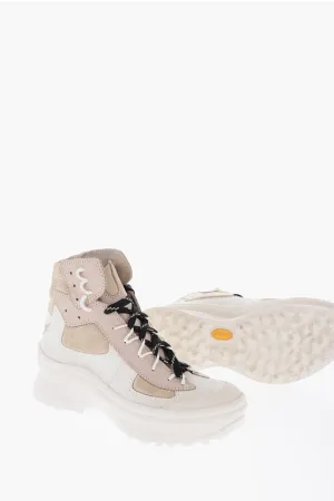 Jil Sander Suede Leather High-Top Sneakers