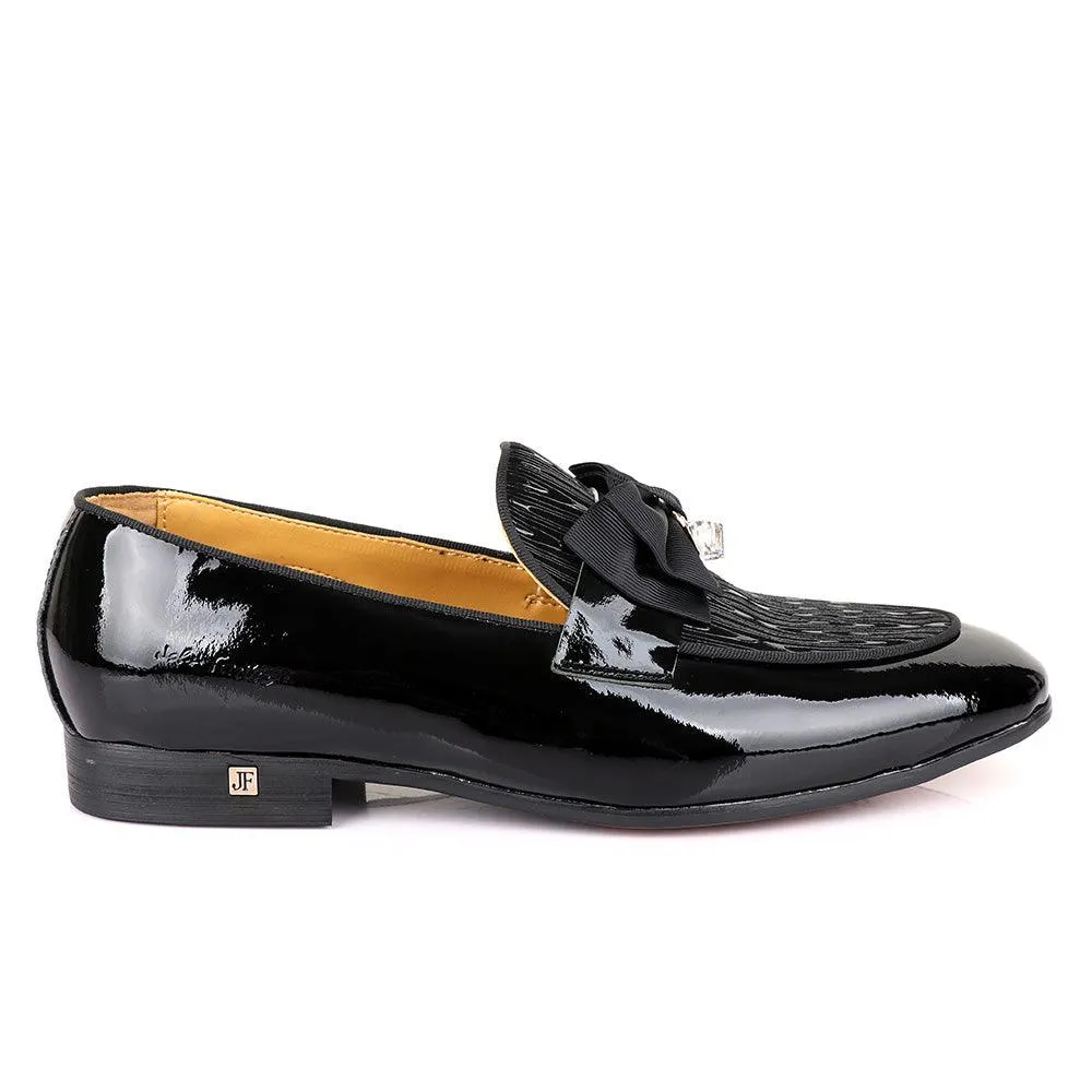 John Foster Vero Cudio Glossy Black Leather Shoe