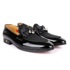 John Foster Vero Cudio Glossy Black Leather Shoe