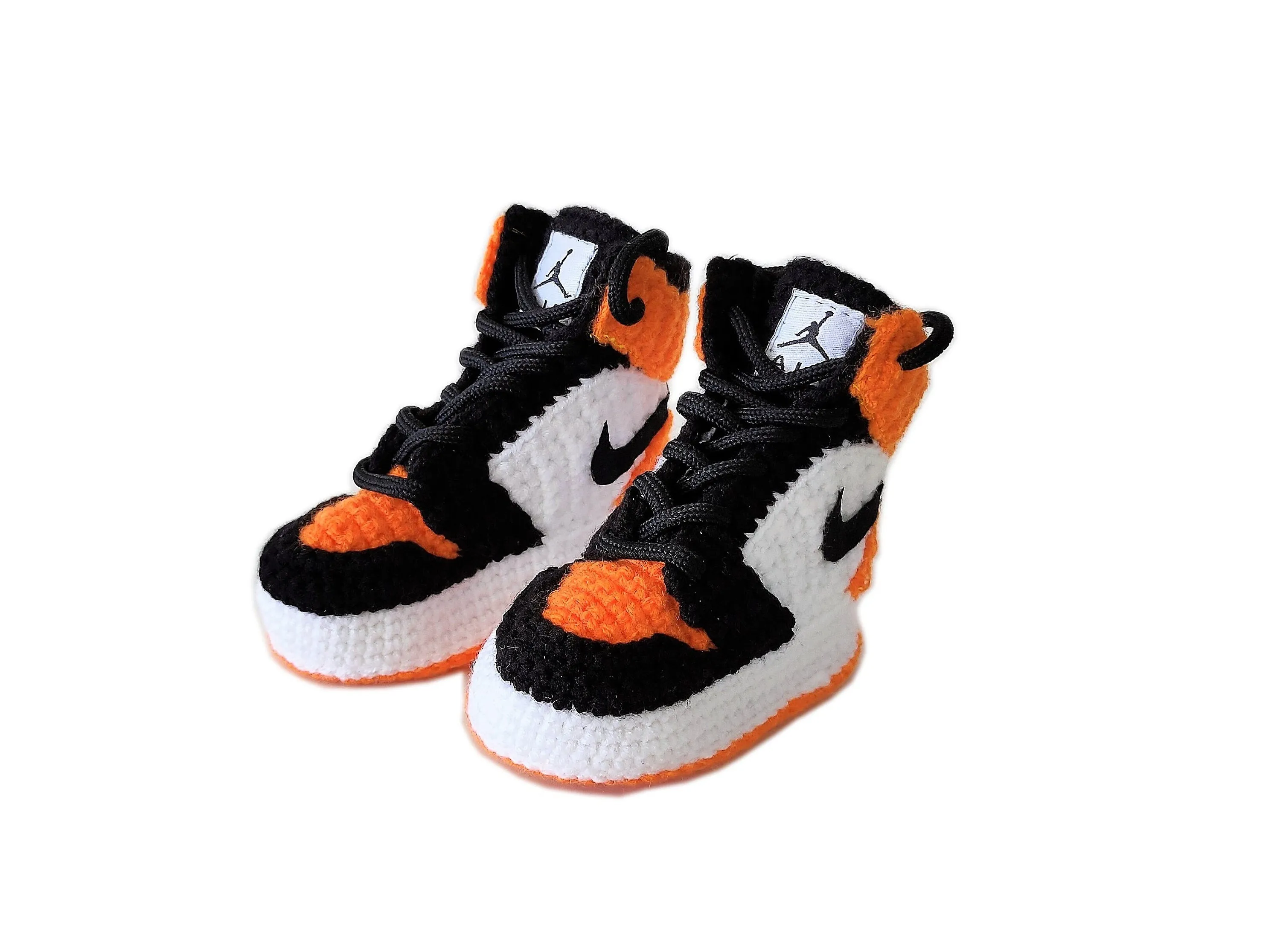 Jordan Baby Crochet Orange Sneakers Slippers Toddler Shoes Newborn Booties