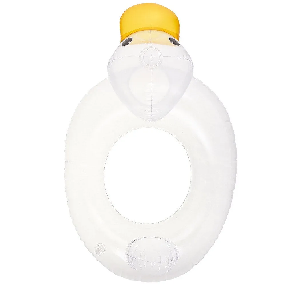 Kids' Cute Duck Swim Ring Inflatable Pool Toy